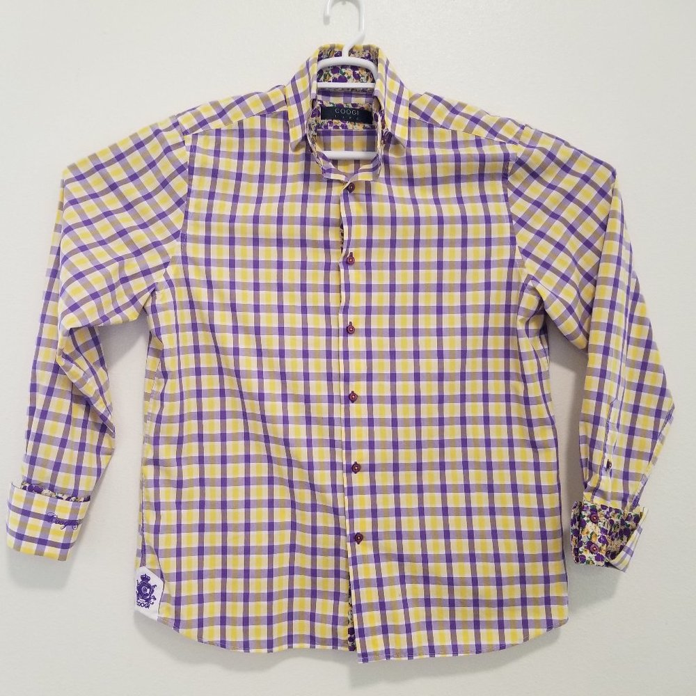 Coogi Luxe Men's Button Down Long Sleeve Size XL